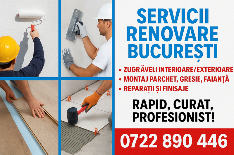 Zugrav apartament Bucuresti. Pret corect si rapid!